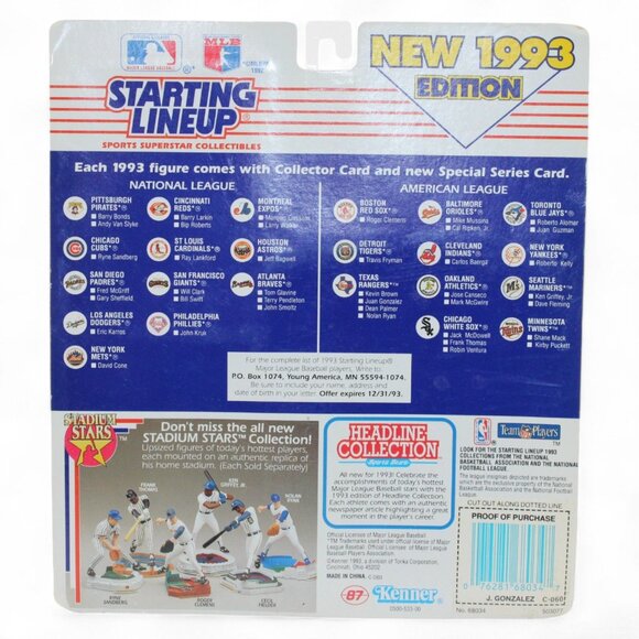Starting Lineup 1993 Juan Gonzalez Figure & Card New Edition Kenner - Picture 3 of 3